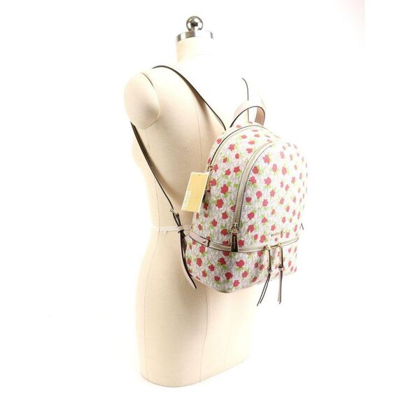 NWT Michael Kors Jet Set Rhea Zip FLORAL Backpack - Picture 4 of 15